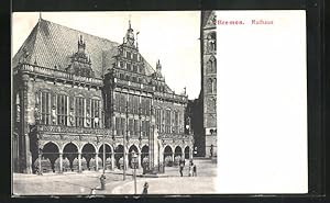 Bild des Verkäufers für Ansichtskarte Bremen, Rathaus mit Roland zum Verkauf von Bartko-Reher