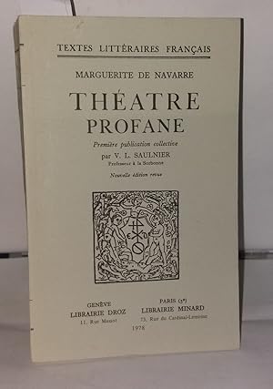 Image du vendeur pour Thtre profane mis en vente par Librairie Albert-Etienne