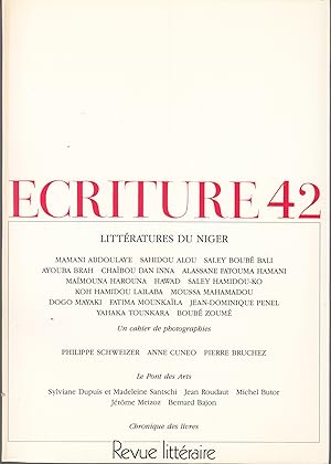 Ecriture no 42. Revue Littéraire. Automne 1993