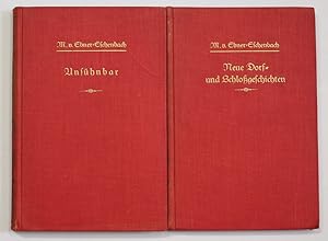 Bild des Verkufers fr Neue Dorf- und Schlossgeschichten. Achte Auflage (Achtes bis zwlftes Tausend). + Unshnbar. (Dreizehntes bis siebzehntes Tausend). 2 Bnde. zum Verkauf von Antiquariat Martin Barbian & Grund GbR