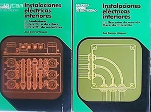 Imagen del vendedor de Instalaciones elctricas interiores. Tomo I: Conductores. Instalaciones de enlace. Instalacin de contadores. Tomo II: Elementos de montaje. Clases de instalacin. Puestas a tierra. a la venta por Librera y Editorial Renacimiento, S.A.