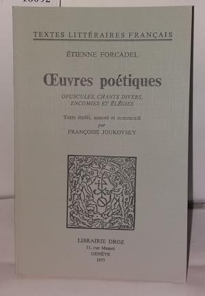 Seller image for Oeuvres potiques for sale by Librairie Albert-Etienne