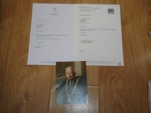 Official Autographed Photo & a Short Note on Official Headed notepaper Signed By Joe Doyle the Ri...