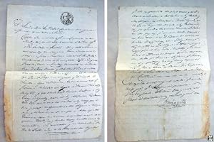 Antiguo Documento - Old Document : FRANCISCO PRIDA (Santoña) en el litigio de JOSE ESCAJADILLO FE...