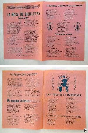 Antigua hoja cancionero - Old songbook sheet : TOMÁS QUIERO SER MAMÁ!; VALS DE LAS ESPIGADORAS; M...
