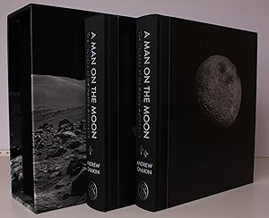 Imagen del vendedor de A Man on the Moon. The Voyages of the Apollo Astronauts. New Preface by the Author. Foreword by Tom Hanks. Photographs edited and selected by the Author. NEAR FINE COPY IN PUBLISHER'S SLIP-CASE a la venta por Island Books