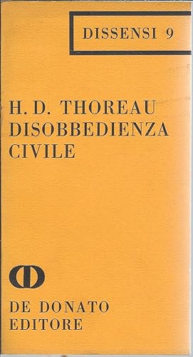 Image du vendeur pour DISOBBEDIENZA CIVILE DISSENSI - 9 - mis en vente par Libreria Rita Vittadello