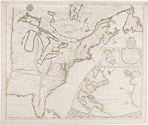 A New Map of the English Empire in America Viz Virginia Maryland Carolina Pennsylvania New York N...