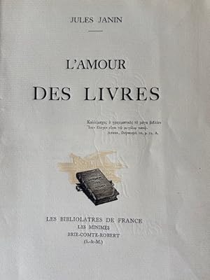 Image du vendeur pour L'Amour des Livres mis en vente par Librairie Axel Benadi