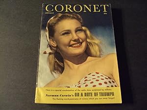Coronet Magazine Aug 1945 Harold Stassen Goes Navy,Ingrid Bergman