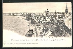 Ansichtskarte Düsseldorf, Panorama von der Industrie- und Gewerbeausstellung 1902