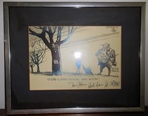 Framed Political Cartoon (Inscribed)