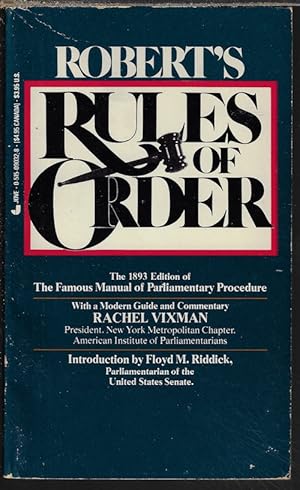 Immagine del venditore per ROBERT'S RULES OF ORDER venduto da Books from the Crypt