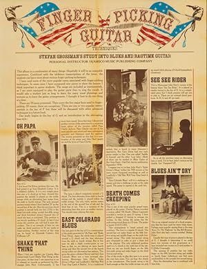 Finger Picking Guitar Techniques. Stefan Grossman's Study Into Blues and Ragtime Guitar. 1976. Pa...