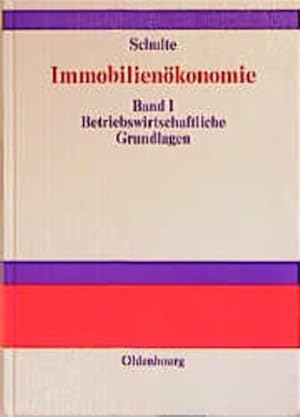 Immagine del venditore per Immobilienkonomie. Band 1: Betriebswirtschaftliche Grundlagen. Unter Mitarb. von Georg J. Allendorf . venduto da Antiquariat Thomas Haker GmbH & Co. KG