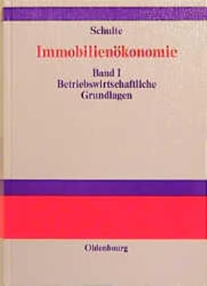 Immagine del venditore per Immobilienkonomie. Band 1: Betriebswirtschaftliche Grundlagen. Unter Mitarb. von Georg J. Allendorf . venduto da Antiquariat Thomas Haker GmbH & Co. KG