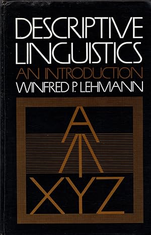 Seller image for Descriptive Linguistics: An Introduction for sale by Cider Creek Books