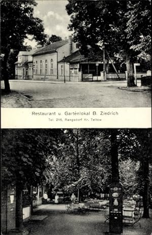 Ansichtskarte / Postkarte Rangsdorf in Brandenburg, Restaurant - Inh.: B. Ziedrich