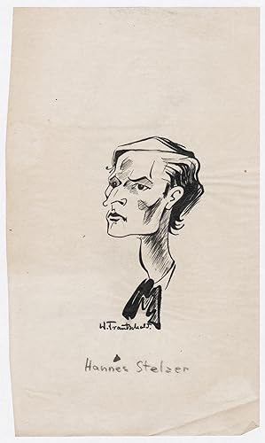 Bild des Verkufers fr Hannes Stelzer" - Hannes Stelzer (1910-1944) Film cinema Schauspieler actor Portrait zum Verkauf von Antiquariat Steffen Vlkel GmbH