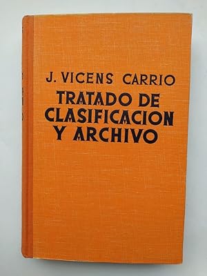Imagen del vendedor de TRATADO DE CLASIFICACIN Y ARCHIVO. 1946. a la venta por TraperaDeKlaus