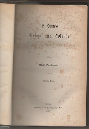 Bild des Verkufers fr H. Heine's Leben und Werke, Bd. 1 + 2 (komplett). zum Verkauf von Wissenschaftliches Antiquariat Kln Dr. Sebastian Peters UG