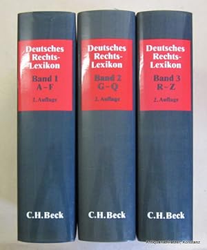 Herausgegeben von Horst Tilch. 2 Auflage. 3 Bände. München, Beck, 1992. Lex.-8vo. XXXIII, 1558 S....