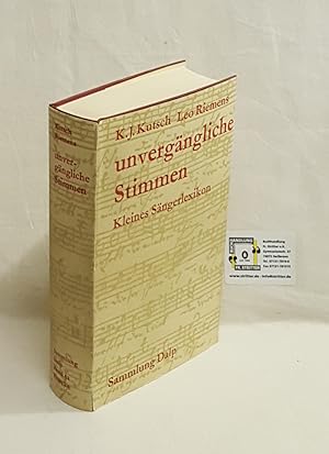 Bild des Verkufers fr unvergngliche Stimmen - Kleines Sngerlexikon zum Verkauf von Fr. Stritter e.K. Buchhandlung