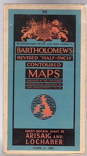 Bartholomew's "Half-Inch" Contoured Great Britain, Sheet 50 Arisaig and Lochaber