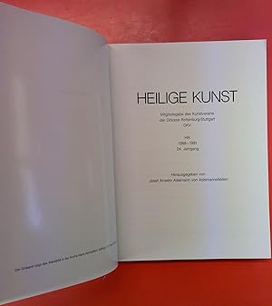 Bild des Verkufers fr Heilige Kunst - Mitgliedsgabe des Kunstvereins der Dizese Rottenburg-Stuttgart 1988-1991 / 24. Jahrgang zum Verkauf von biblion2