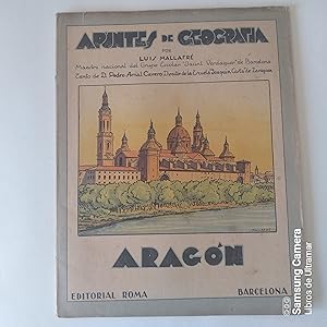 Bild des Verkufers fr Apuntes de geografa. Aragn. zum Verkauf von Libros de Ultramar. Librera anticuaria.