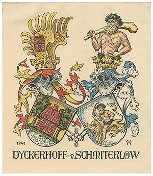 Bild des Verkufers fr Wappen Dyckerhoff-v. Schmiterlw. zum Verkauf von Galerie Joseph Fach GmbH