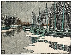 Bild des Verkufers fr Winter in Amsterdam. zum Verkauf von Galerie Joseph Fach GmbH