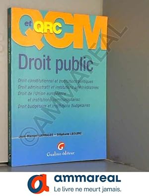 Image du vendeur pour QCM et QCR Droit public mis en vente par Ammareal