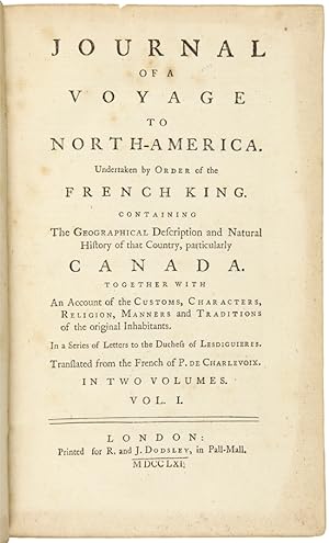 JOURNAL OF A VOYAGE TO NORTH- AMERICA.CONTAINING THE GEOGRAPHICAL DESCRIPTION AND NATURAL HISTORY...