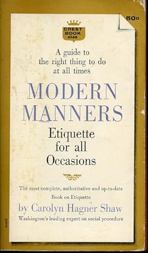 Bild des Verkufers fr Modern Manners : Etiquette for All Occasions zum Verkauf von Librairie Le Nord