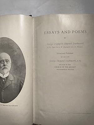 Immagine del venditore per Essays And Poems (edited and published by his son) venduto da Early Republic Books