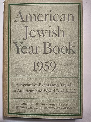 Seller image for American Jewish Year Book, 1959, volume 60 for sale by Early Republic Books
