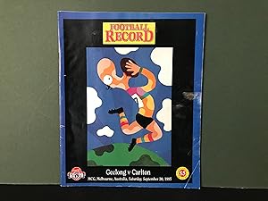 AFL Football Record - GRAND FINAL - September 30, 1995 - Geelong Verses Carlton - MCG, Melbourne,...