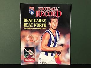 Seller image for AFL Football Record - Qualifying Final - September 8, 1995 - Richmond Verses North Melbourne (Vol. 84, No. 23) for sale by Bookwood