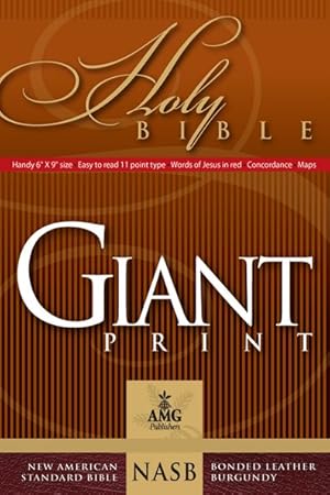 Imagen del vendedor de Holy Bible : New American Standard Bible, Burgundy, Bonded Leather, Giant Print, 1977 Edition a la venta por GreatBookPrices