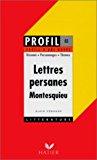 Bild des Verkufers fr Lettres Persanes, Montesquieu zum Verkauf von RECYCLIVRE