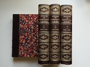 Imagen del vendedor de Anthologie des potes franais du XIXme sicle. 1762-1817 / 1818-1841 / 1842-1851 / 1852  nos jours. En 4 tomes. Complet. a la venta por Librairie Christian Chaboud