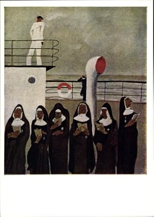 Bild des Verkufers fr Knstler Ansichtskarte / Postkarte Mayakovsky, V., Sechs Nonnen auf einem Schiff, Sozialistischer Realismus, UdSSR zum Verkauf von akpool GmbH