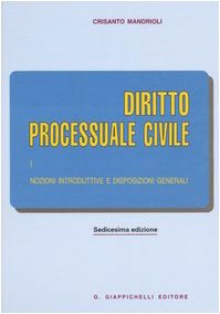 Bild des Verkufers fr Diritto processuale civile. Nozioni introduttive e disposizioni generali (Vol. 1) zum Verkauf von MULTI BOOK