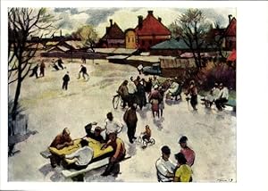 Bild des Verkufers fr Knstler Ansichtskarte / Postkarte Ossovsky, P. P., Warm Day, Sozialistischer Realismus, UdSSR zum Verkauf von akpool GmbH