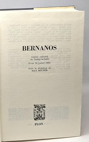 Seller image for Bernanos - centre culturel de Cerisy-la-Salle --- 10 au 19 Juillet 1969 for sale by crealivres