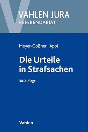 Seller image for Die Urteile in Strafsachen : sowie Beschlsse und Protokoll der Hauptverhandlung for sale by AHA-BUCH GmbH