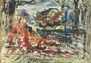 Image du vendeur pour Gustave Moreau Pres Des Eaux Aquarelle Painting Postcard mis en vente par Postcard Finder