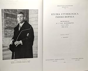 Studia Etymologica Indoeuropaea. Memoriae A. J. Van Windekens Dicata