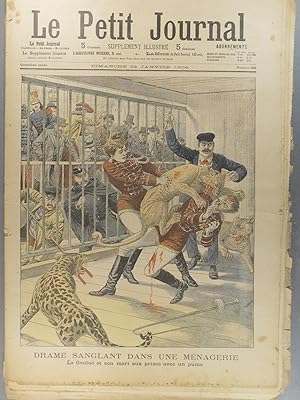 Le Petit journal - Supplément illustré N° 688 : La Goulue et son mari aux prises avec un puma (Gr...